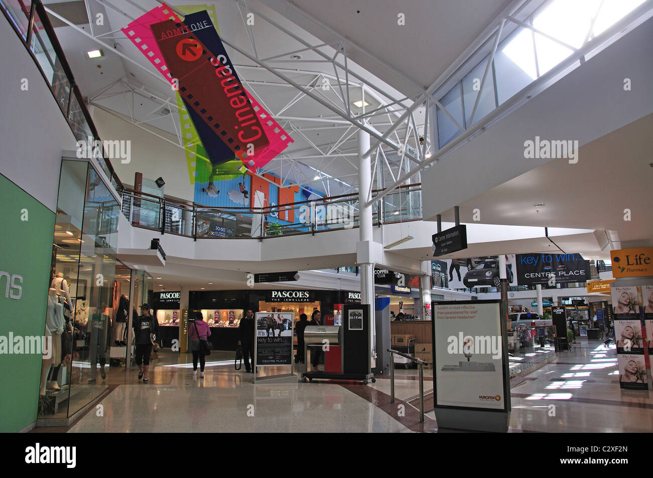 Centro Place Shopping Center interno, Victoria Street, Hamilton, regione di Waikato, Isola del nord, Nuova Zelanda Foto Stock