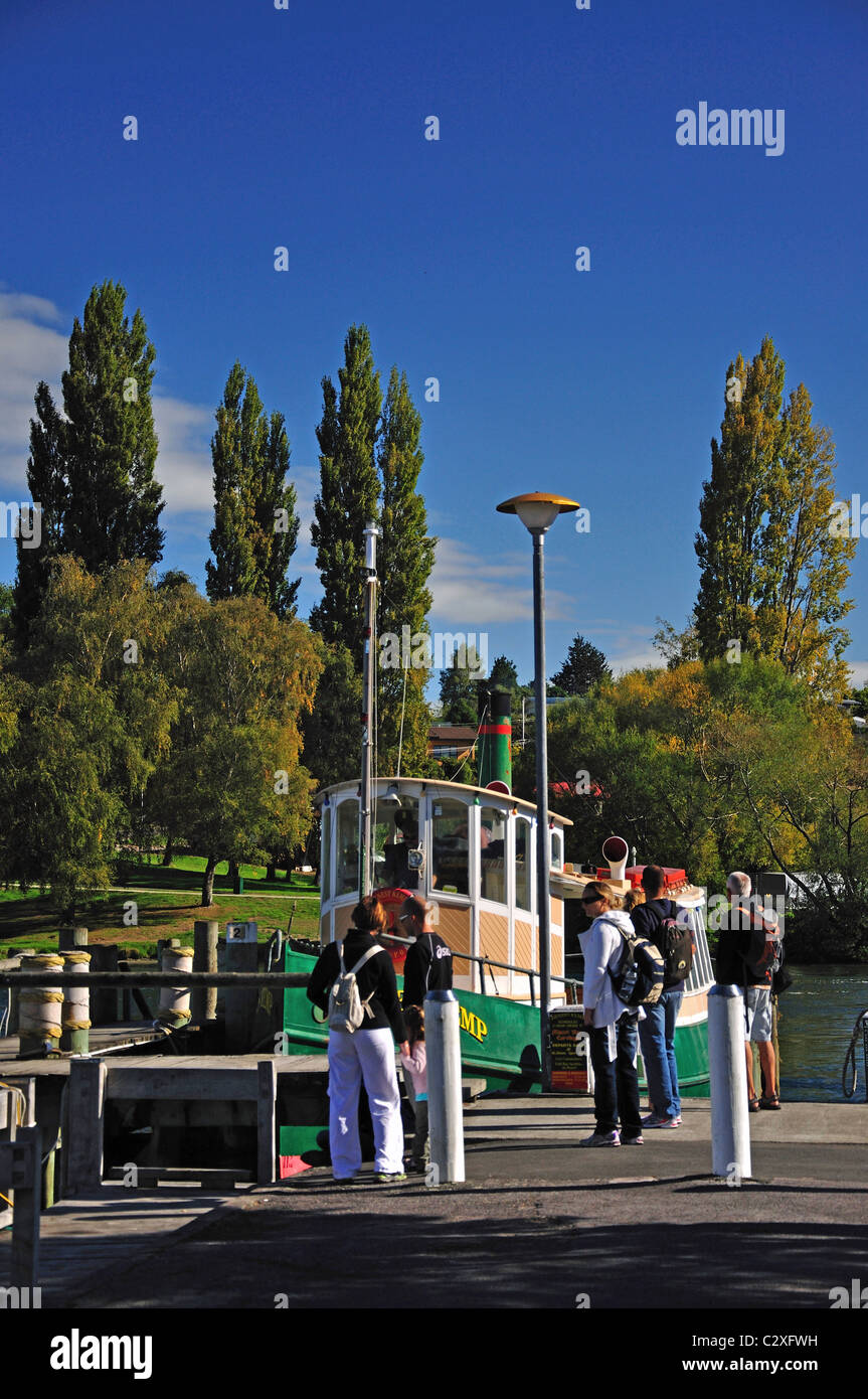 'Ernest Kemp' steamboat storico, Boat Harbour Marina, Lago Taupo, Taupo, regione di Waikato, Isola del nord, Nuova Zelanda Foto Stock