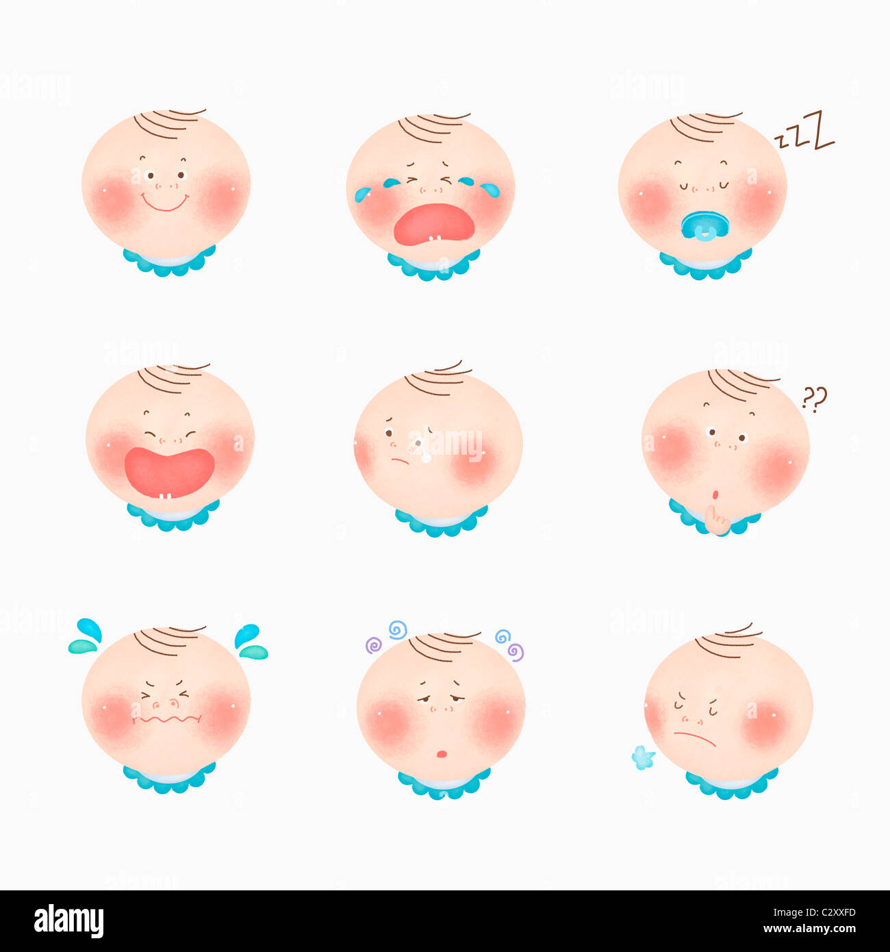 Vari tipi di espressione Foto Stock