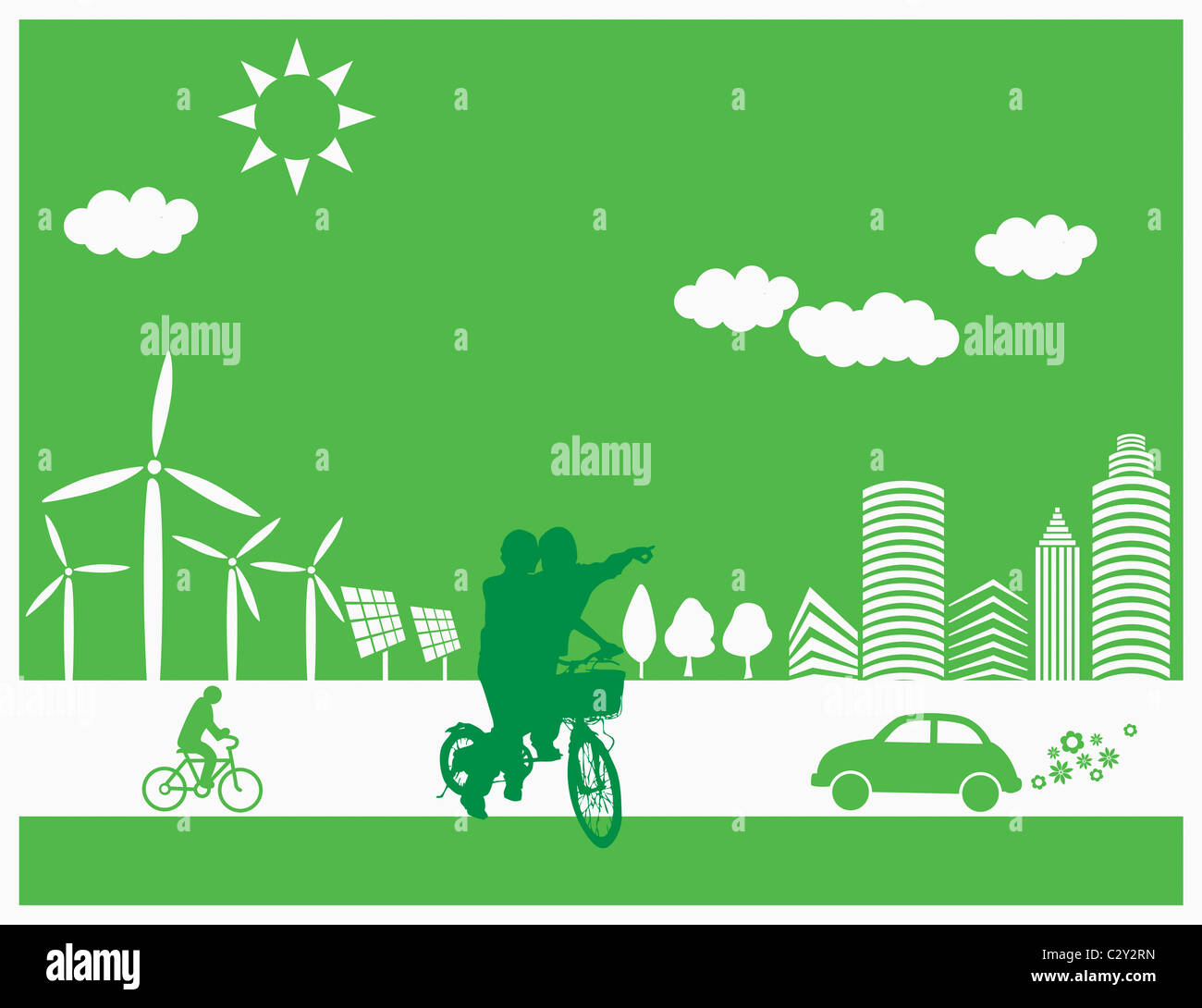 Green eco friendly background Foto Stock