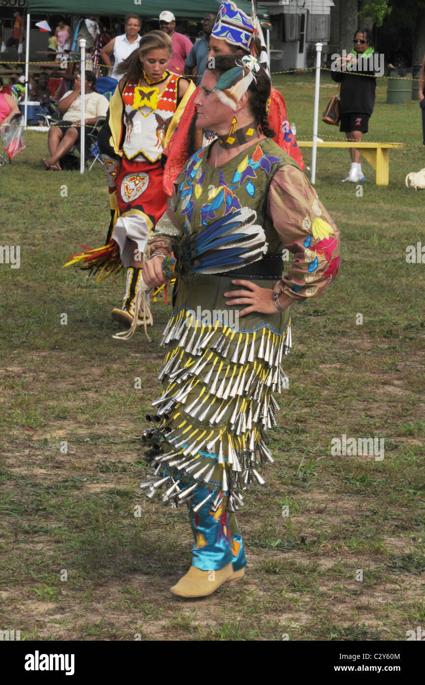 Squaw indiana al Pow Wow in Waldorf,Maryland Foto Stock