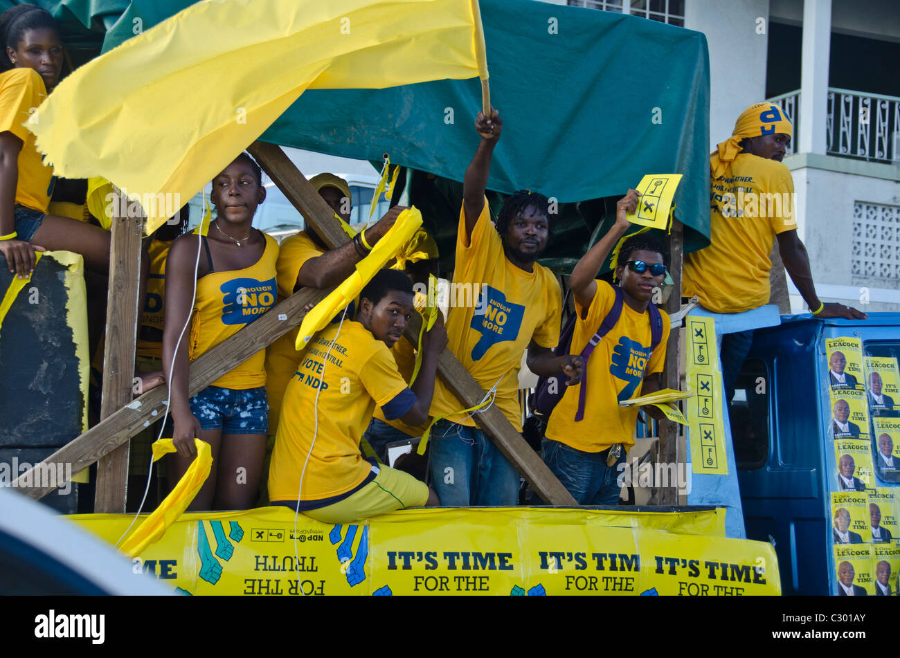 Saint Vincent, Kingstown, politica dei rally Foto Stock