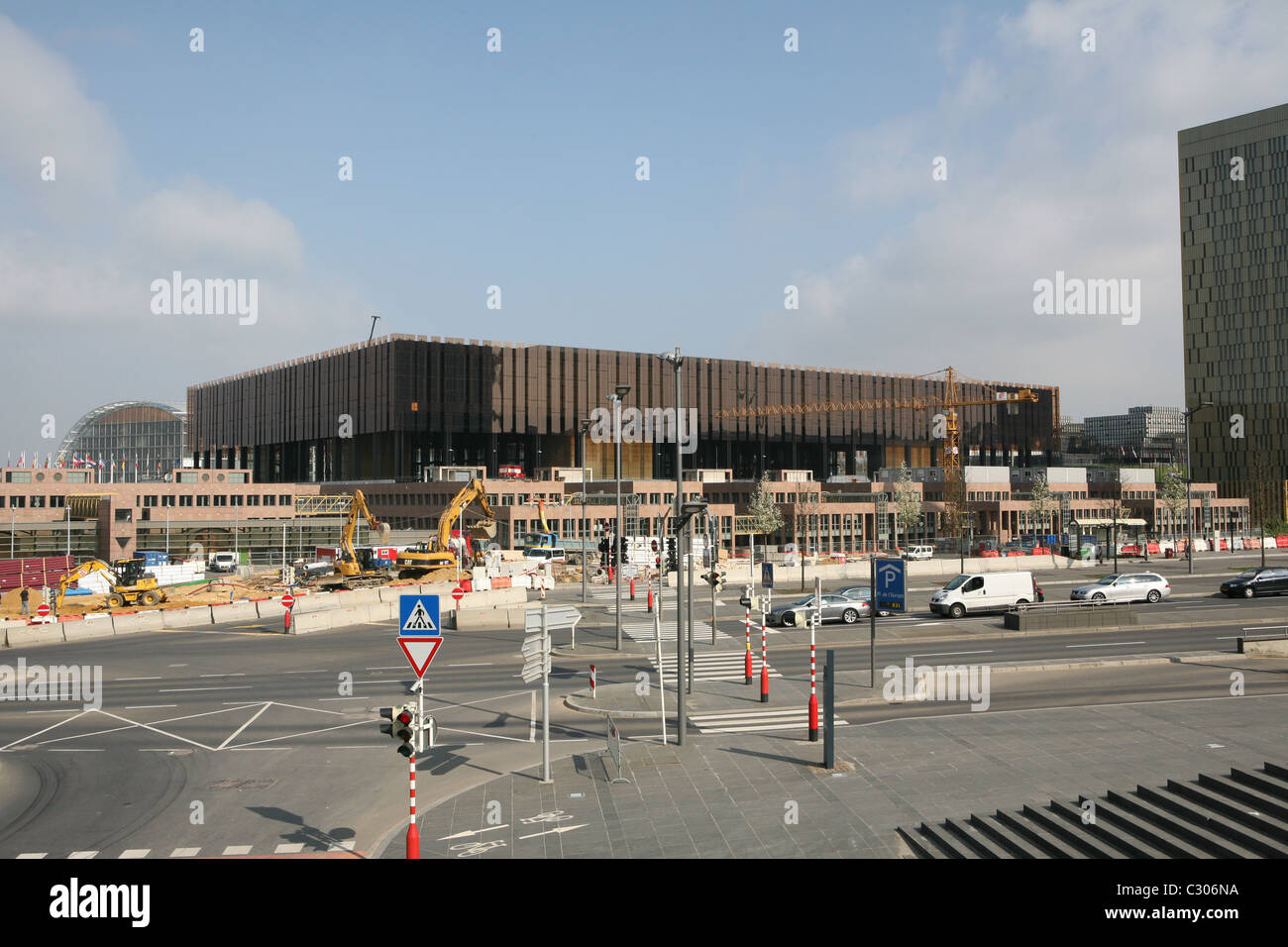 Centro europeo, Weimershof, Plateau de Kirchberg, Lussemburgo Foto Stock