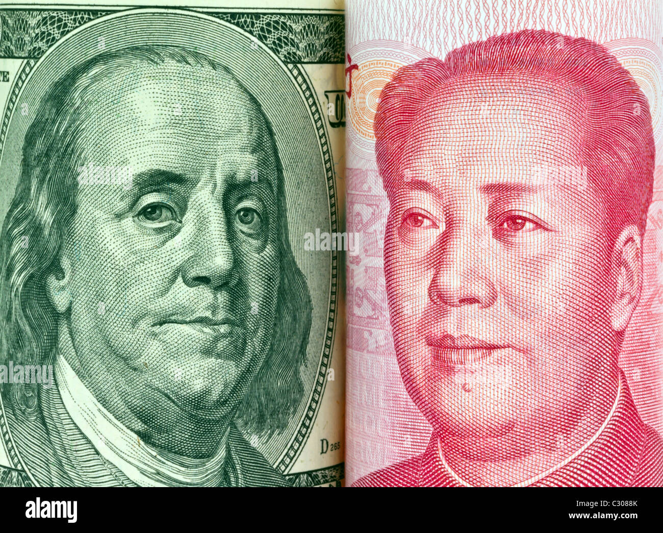 China Business yuan e dollaro Foto Stock