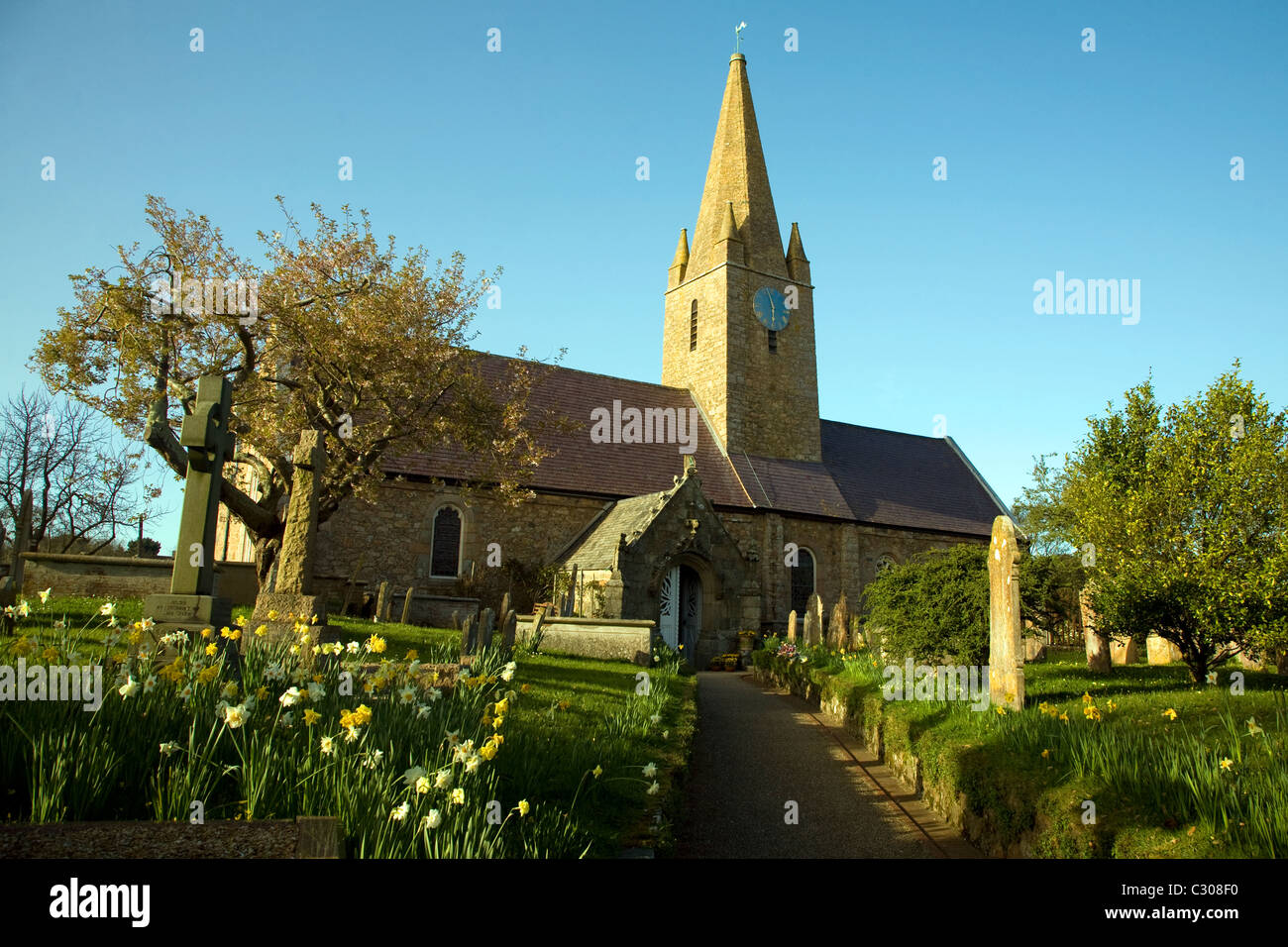 St Martin's chiesa parrocchiale a Guernsey Isole del Canale Foto Stock