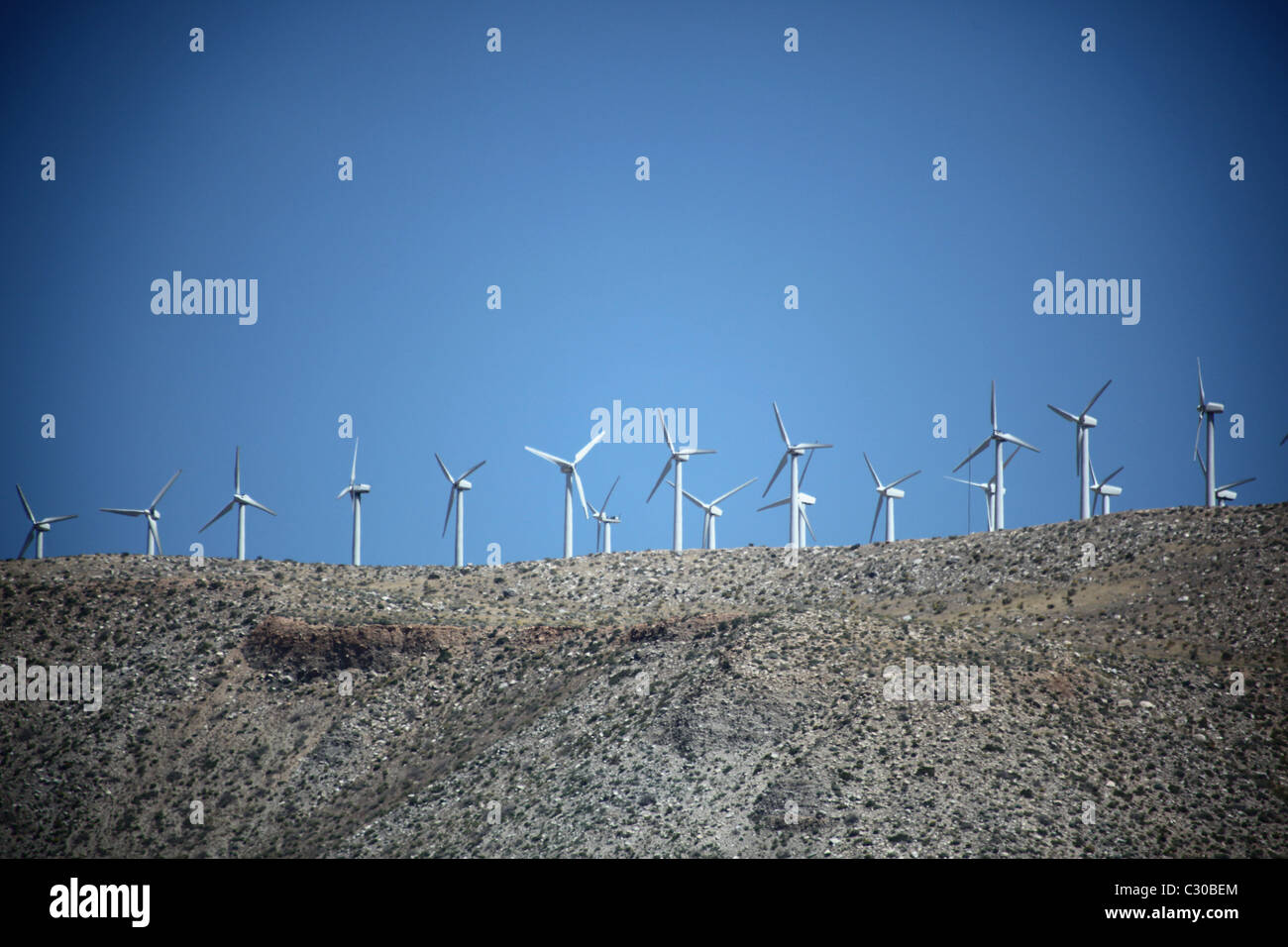Wind Farm vicino a Palm Springs California Foto Stock