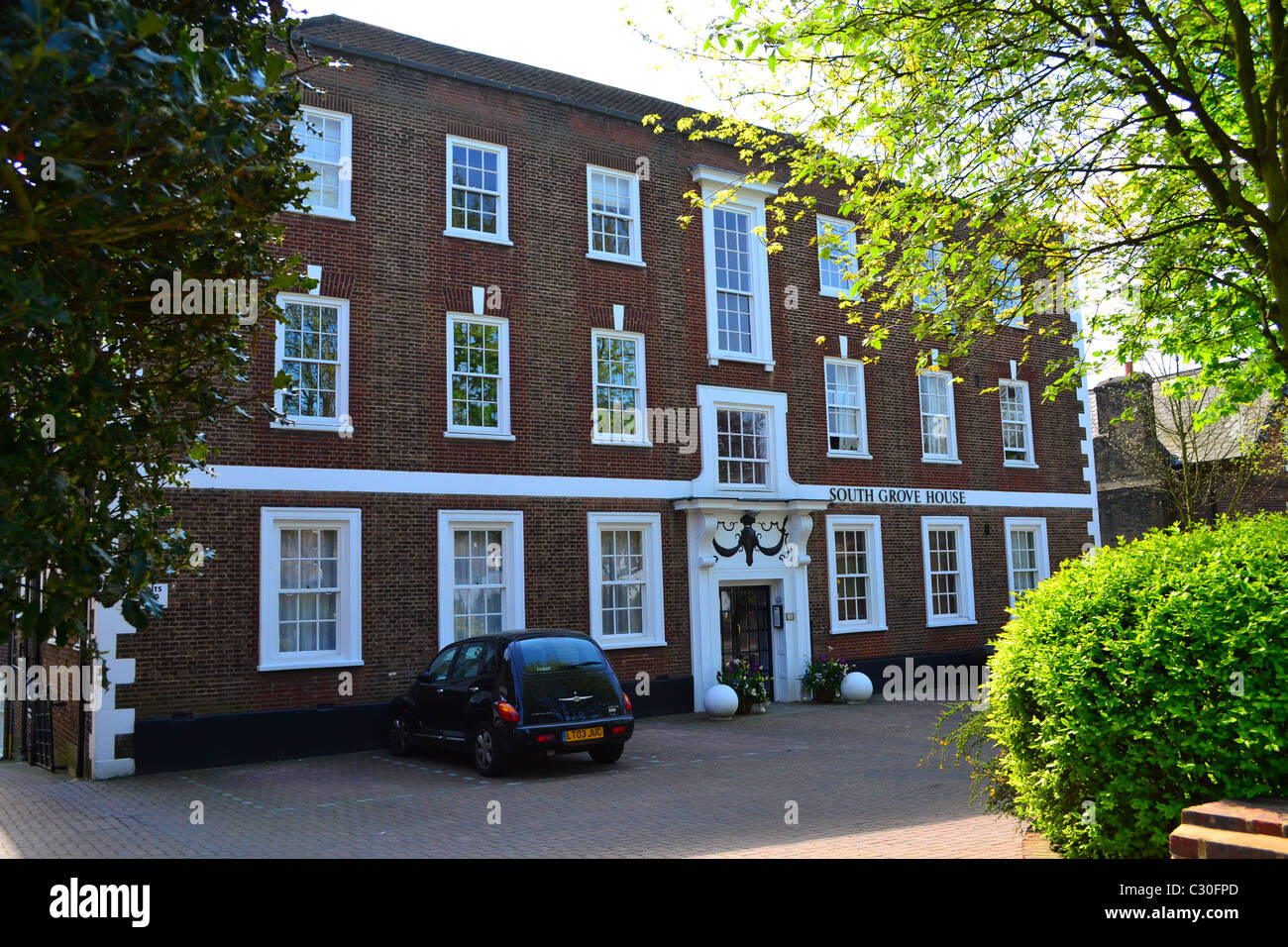 Casa in mattoni rossi di Londra Foto Stock