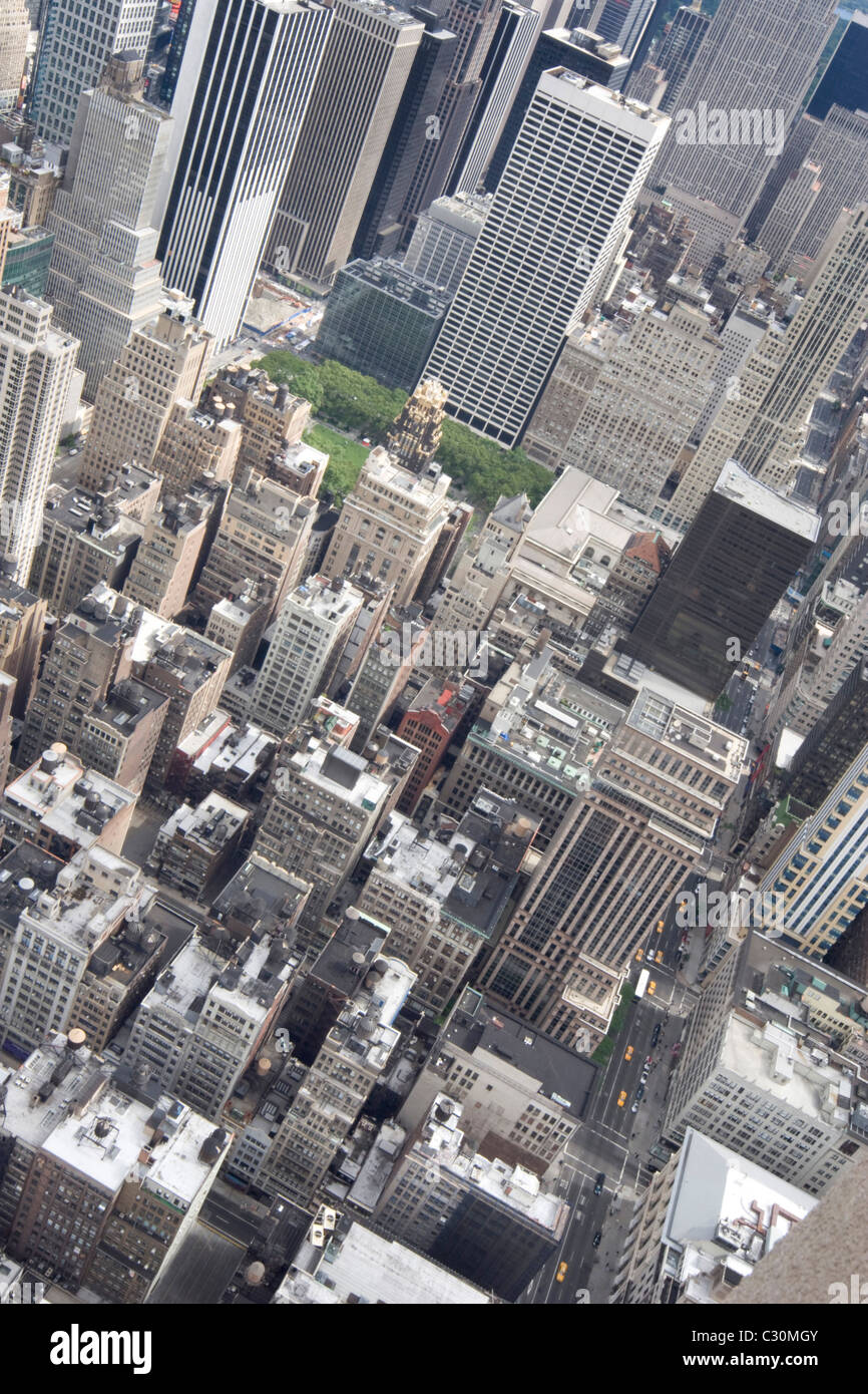 Vista dalla parte superiore dell'Empire State Building Foto Stock