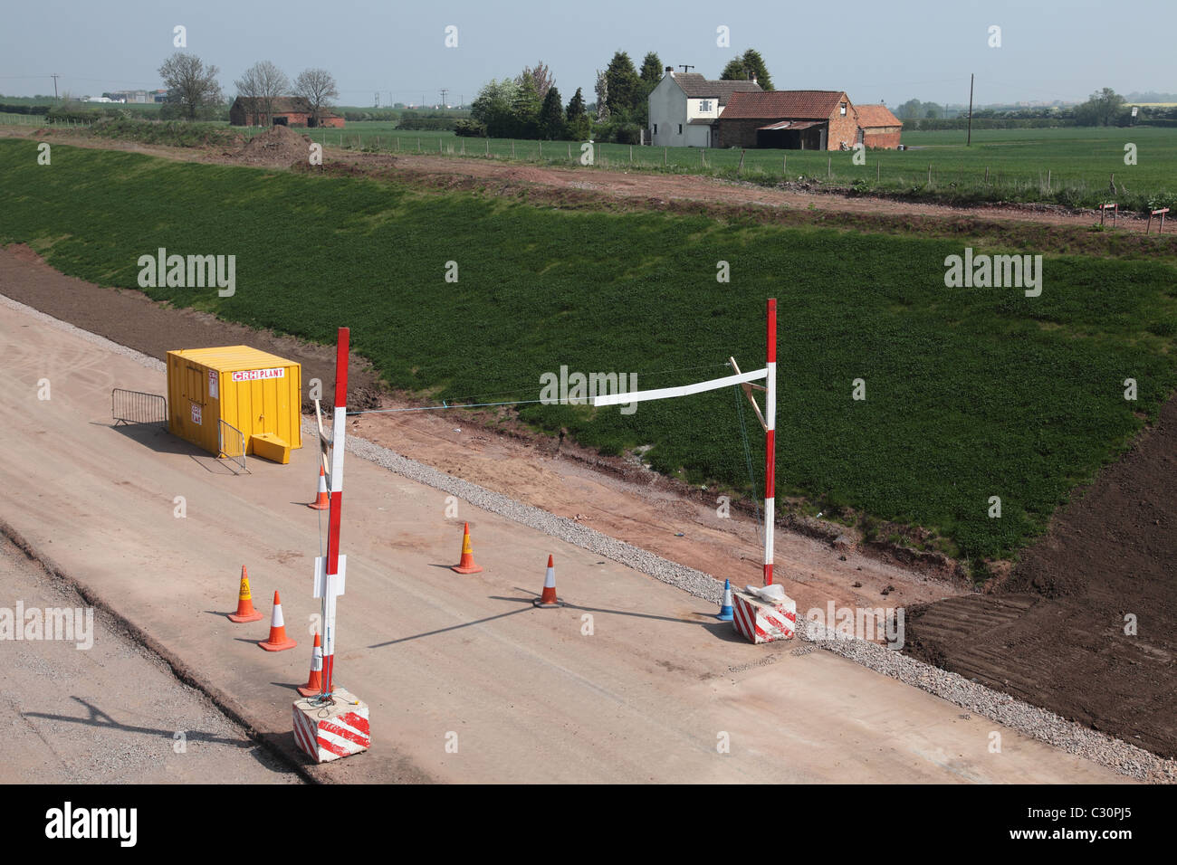 Il nuovo A46 a doppia carreggiata della costruzione di strade nel Nottinghamshire, England, Regno Unito Foto Stock