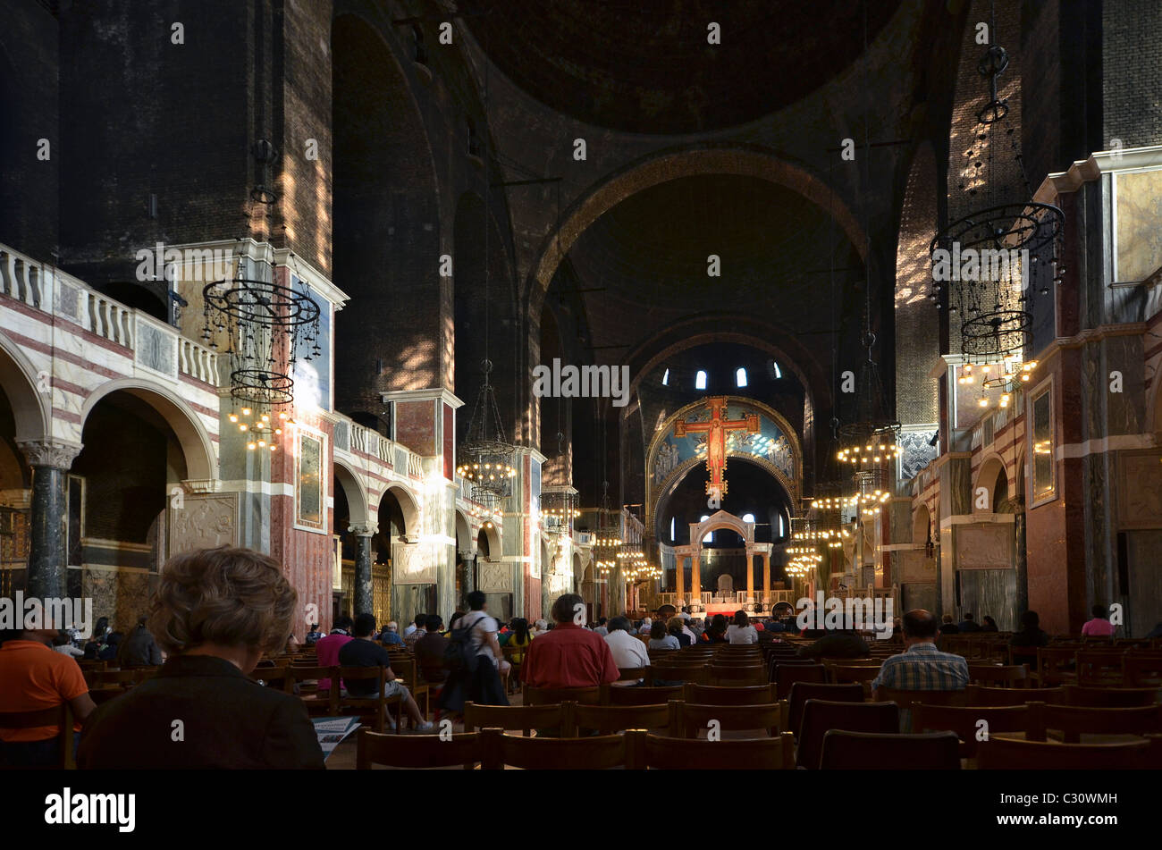 Cattedrale di Westminster - Chiesa della comunità cattolica in Inghilterra e Galles e la Chiesa Metropolitana e la Cattedrale Foto Stock