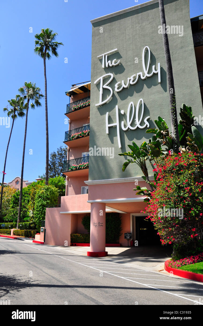 Il Beverly Hills Hotel di Los Angeles Foto Stock