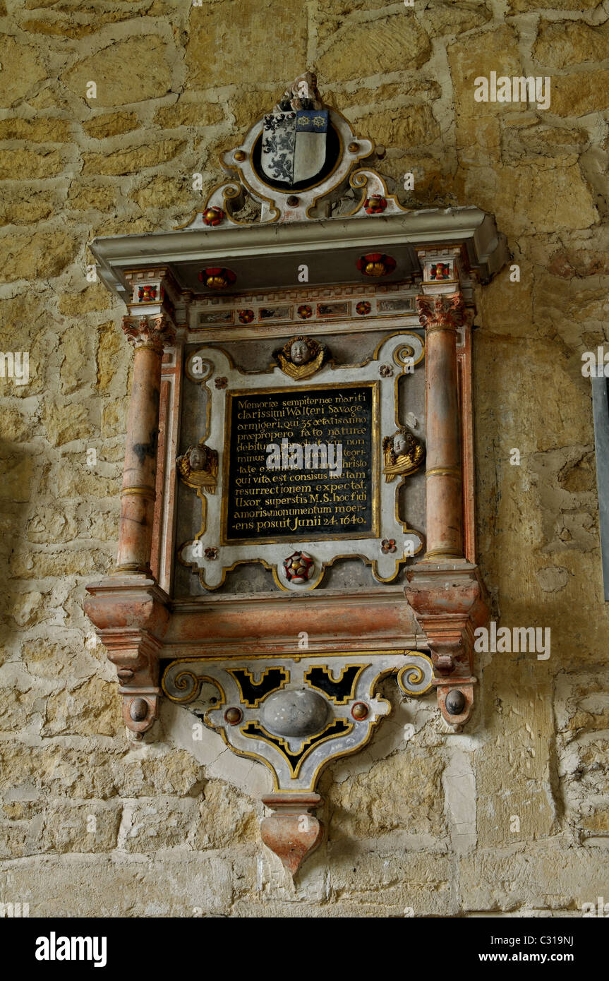 Memoriale di Walter Savage in San Eadburgha la Chiesa, Broadway, Worcestershire, England, Regno Unito Foto Stock