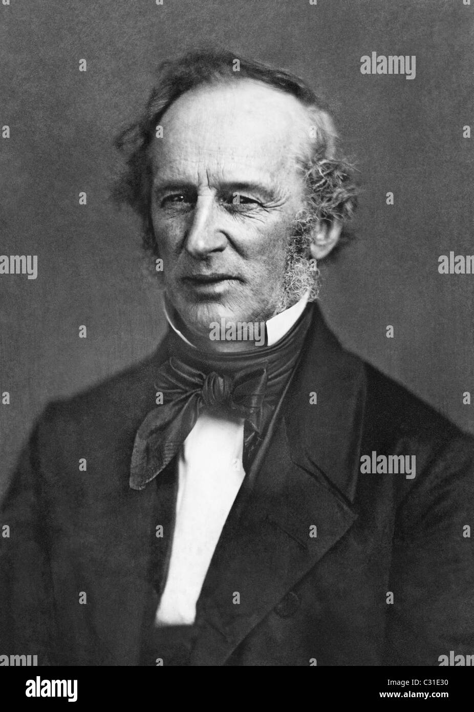 Ritratto d'epoca dell'imprenditore americano Cornelius Vanderbilt (1794 - 1877). Foto Stock