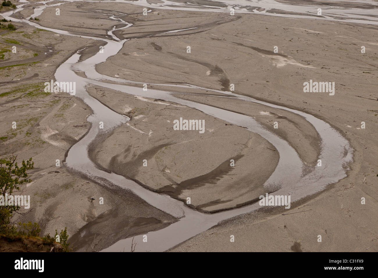 ALASKA, STATI UNITI D'AMERICA - il letto del fiume. Foto Stock