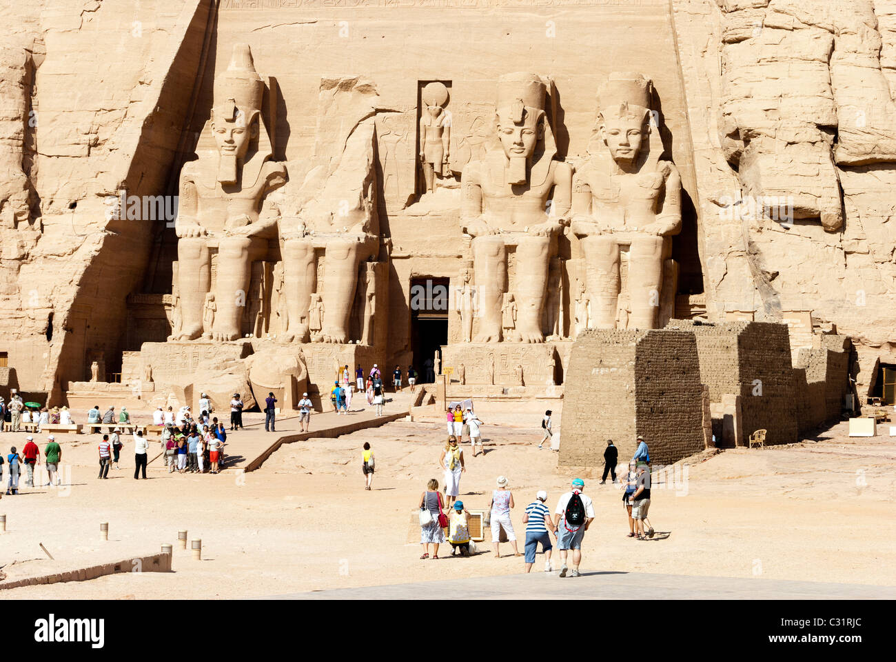 Tempio di Ramesses II - Abu Simbel - Alto Egitto Foto Stock