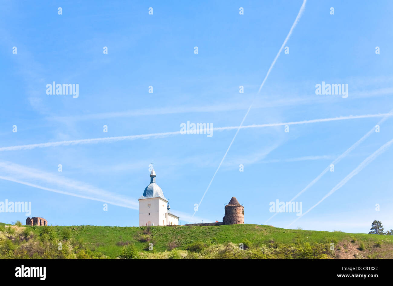 Trasfigurazione monastero nel villaggio Pidgora (Ternopilska oblast, Ucraina). Edificio nel XVII e XVIII secolo Foto Stock