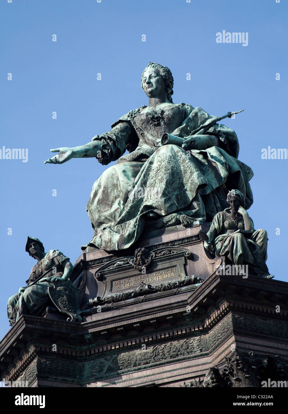 Vienna - la regina Maria Theresia landmark Foto Stock