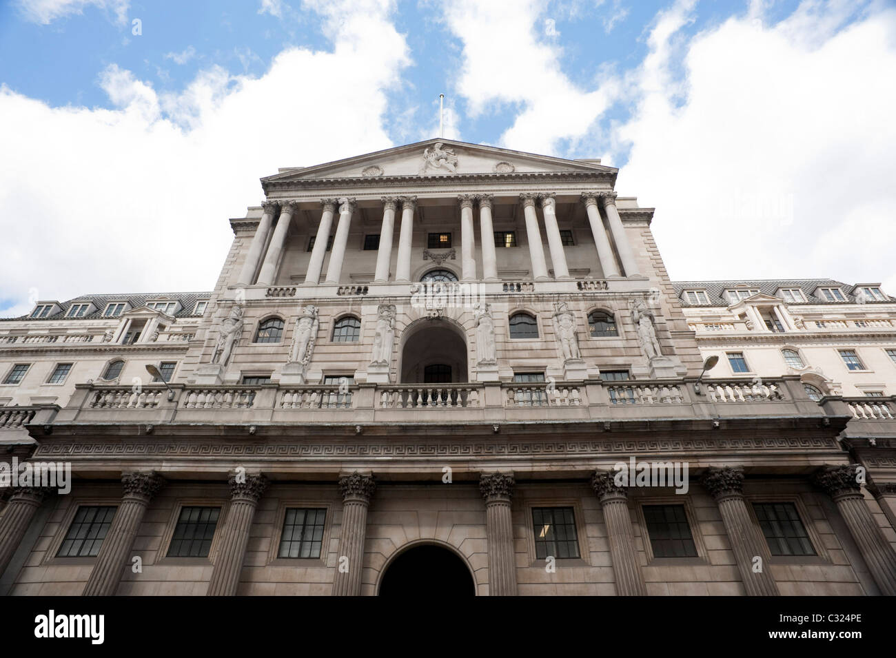 La Bank of England, Bank di Londra, 21 agosto 2009. Foto Stock