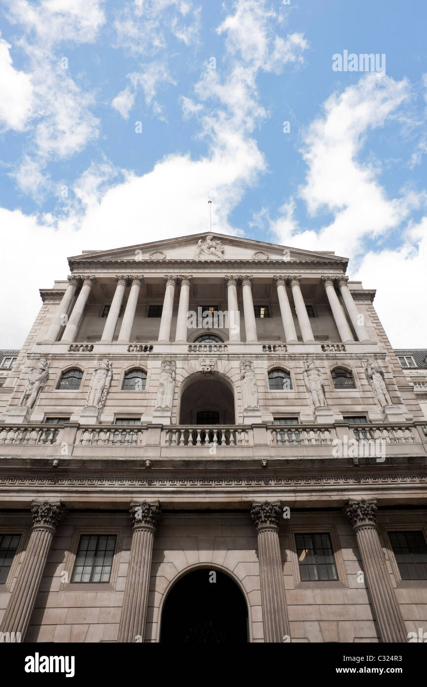 La Bank of England, Bank di Londra, 21 agosto 2009. Foto Stock
