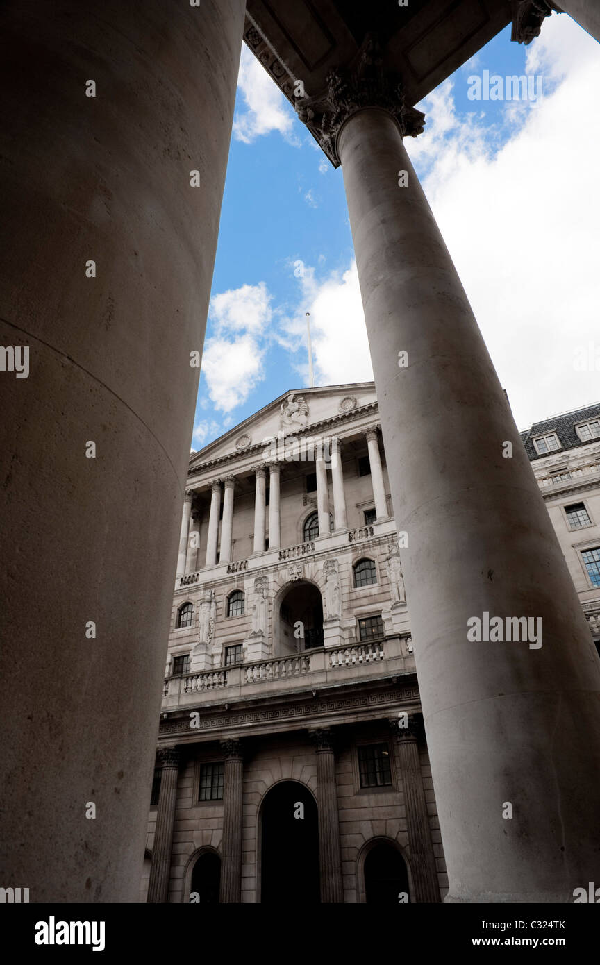 La Bank of England, Bank di Londra, 21 agosto 2009. Foto Stock
