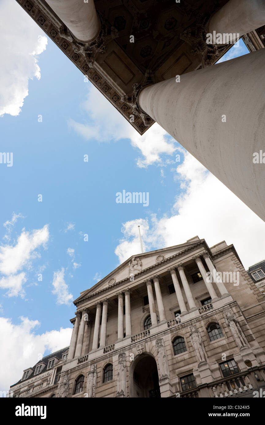 La Bank of England, Bank di Londra, 21 agosto 2009. Foto Stock
