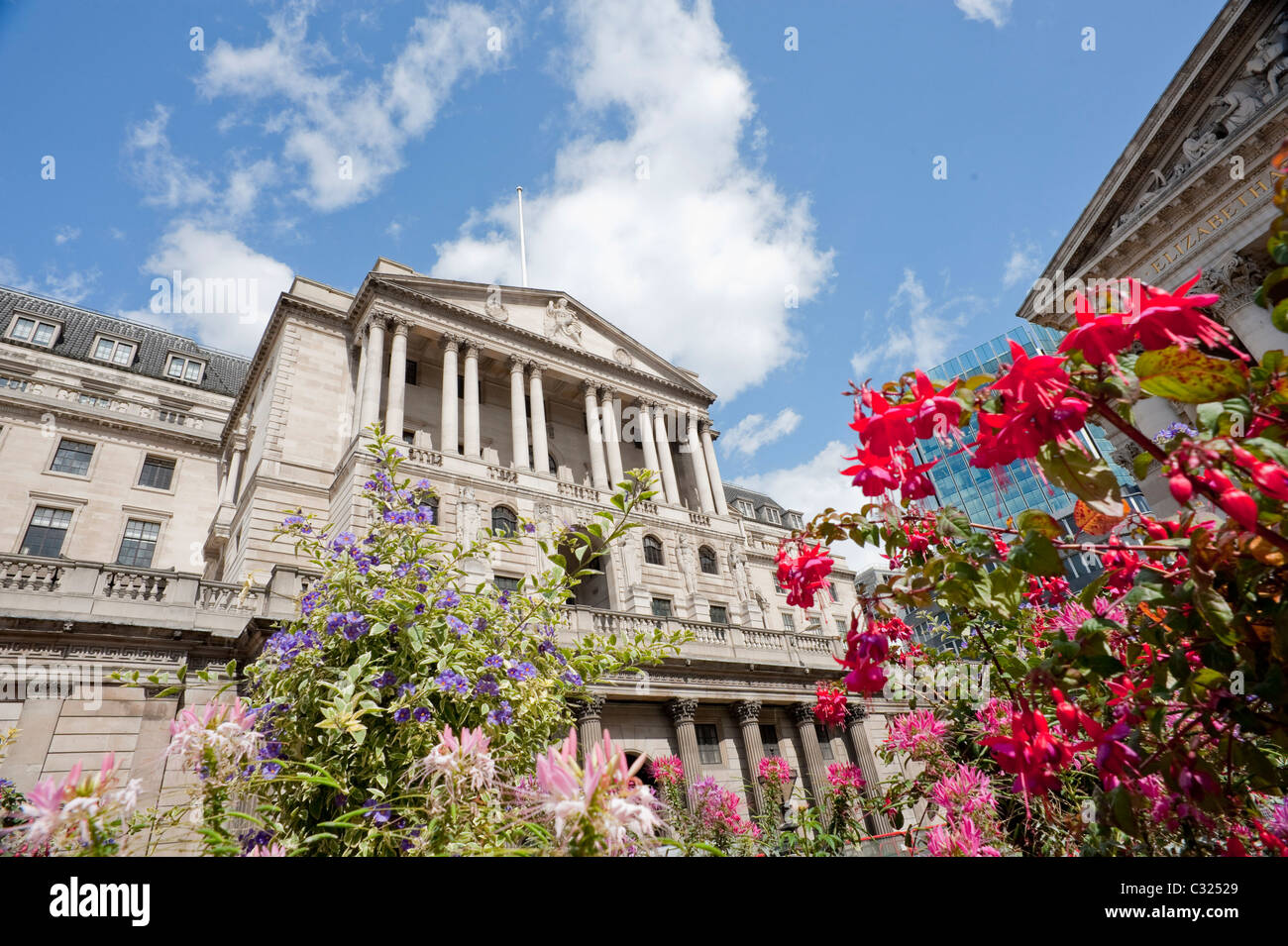 La Bank of England, Bank di Londra, 21 agosto 2009. Foto Stock