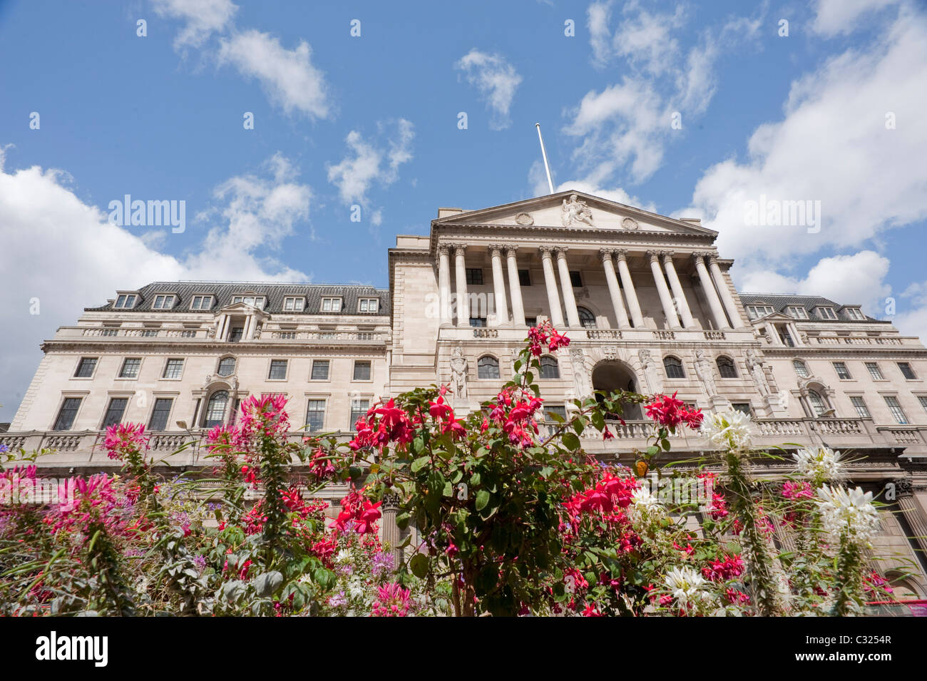 La Bank of England, Bank di Londra, 21 agosto 2009. Foto Stock