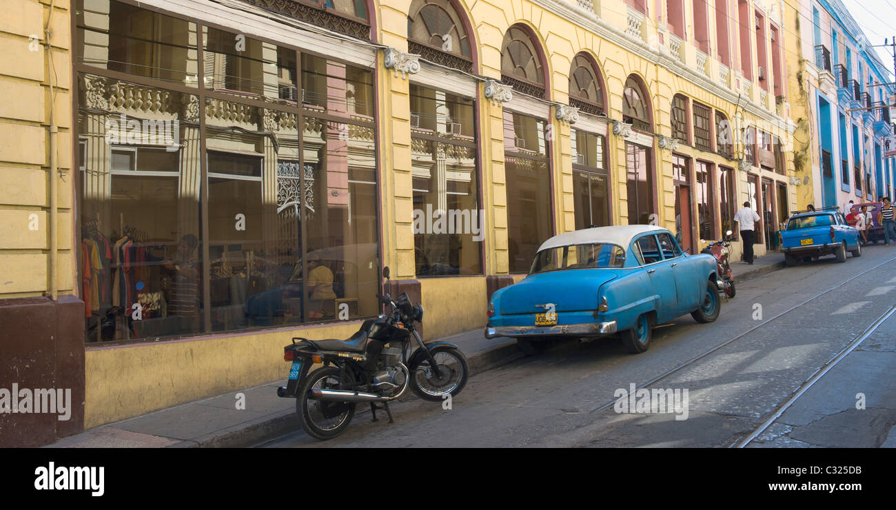 Old timer auto, Santiago de Cuba, Cuba Foto Stock