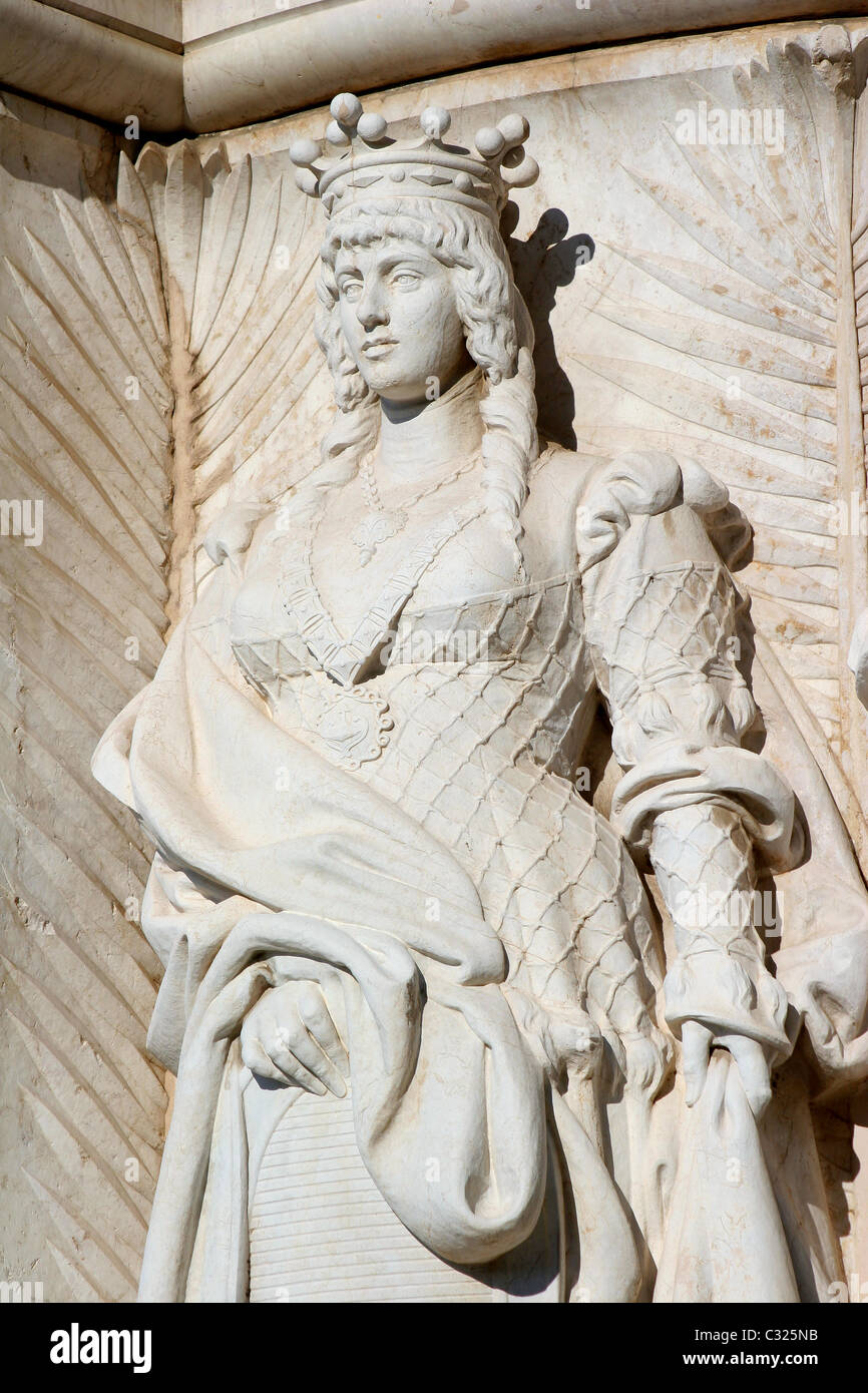 Roma - dettaglio della statua di Vittorio Emenuele landmark Foto Stock