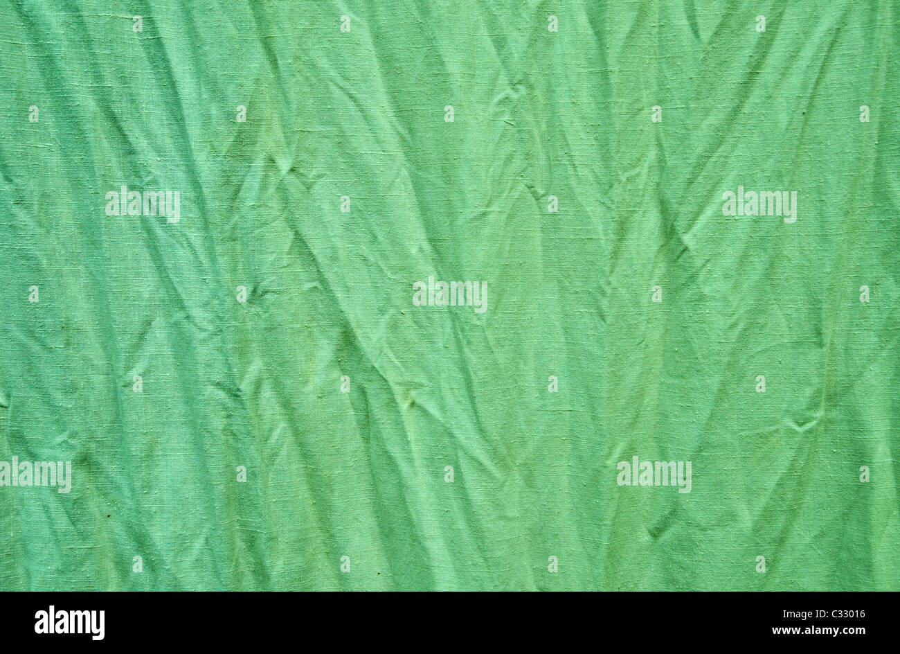 Il lino naturale striped superficie ruvida verde tessile di tessuto Foto Stock