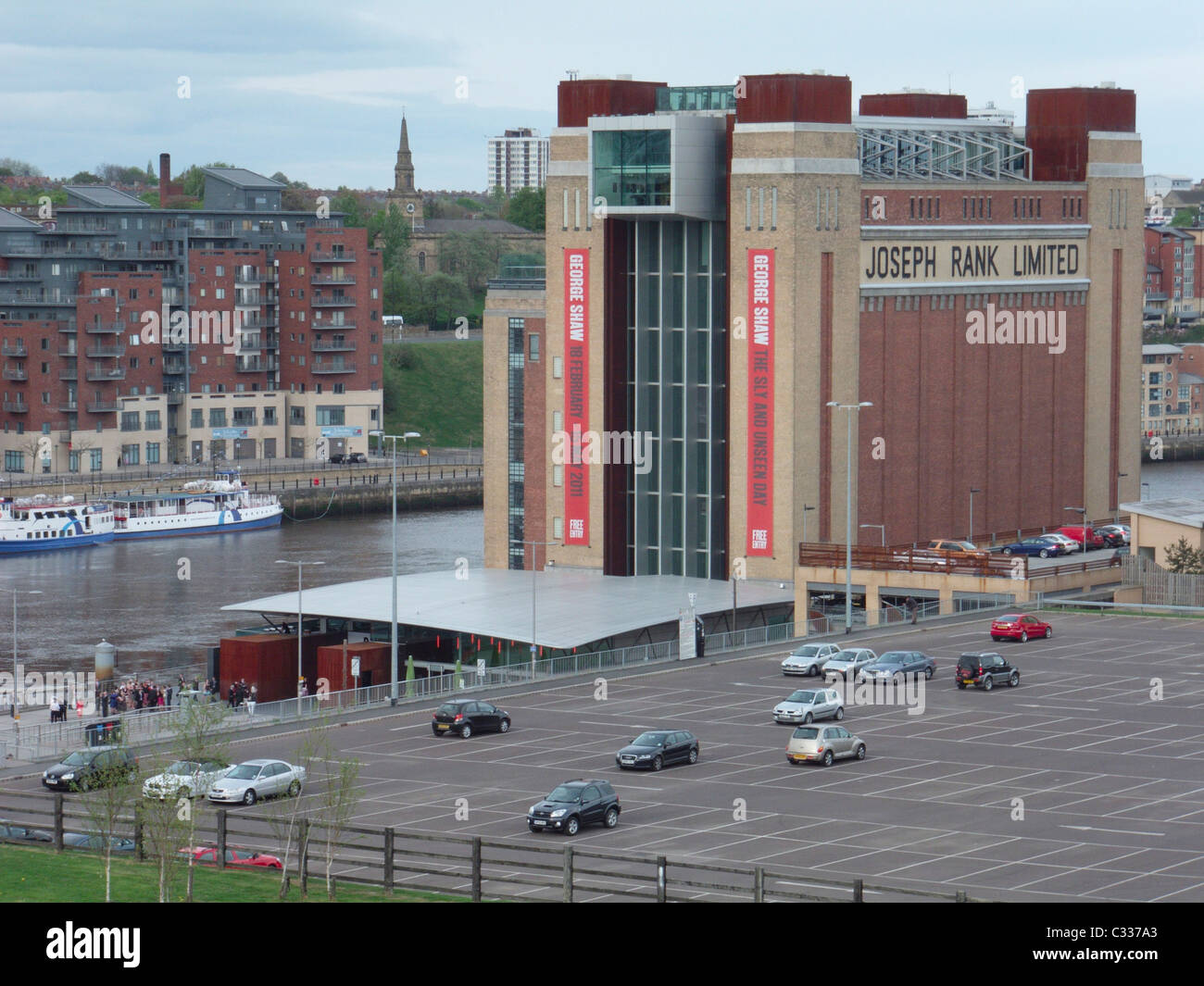 Gateshead Quays sul fiume Tyne - il Baltic Exchange Arts Centre Foto Stock