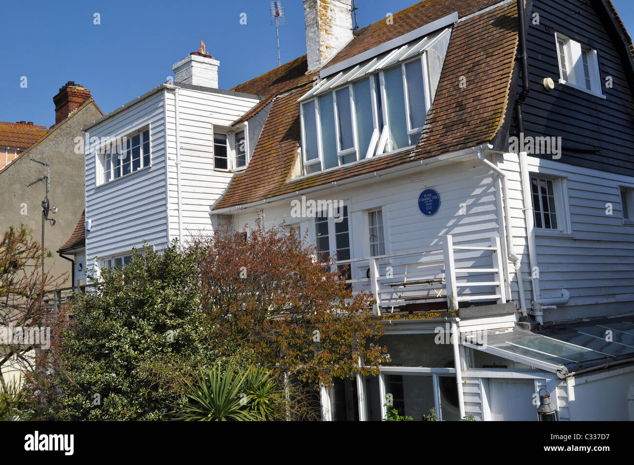 Peter Cushing, Casa Isola parete, Whitstable Kent Foto Stock