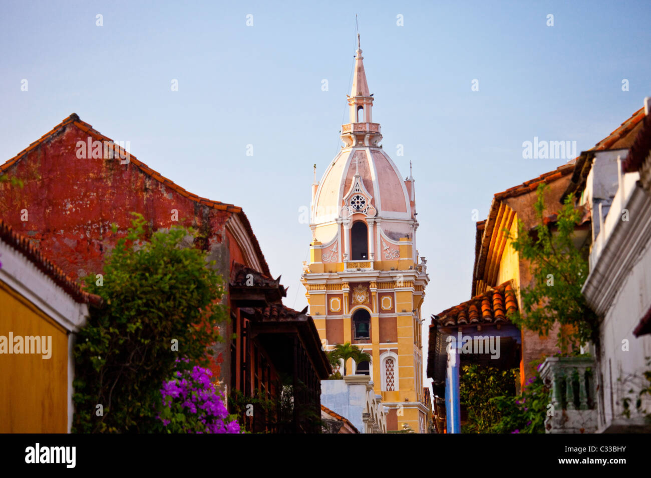 La cattedrale di Cartagena, Colombia Foto Stock