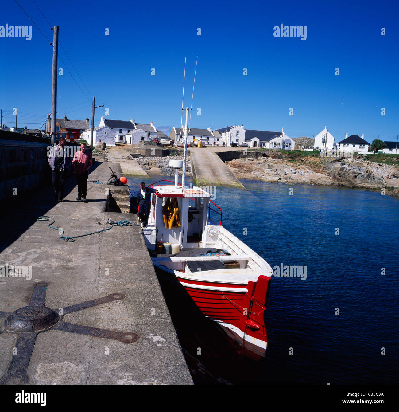 Tory Island, County Donegal, Irlanda Tory Island Harbour Foto Stock