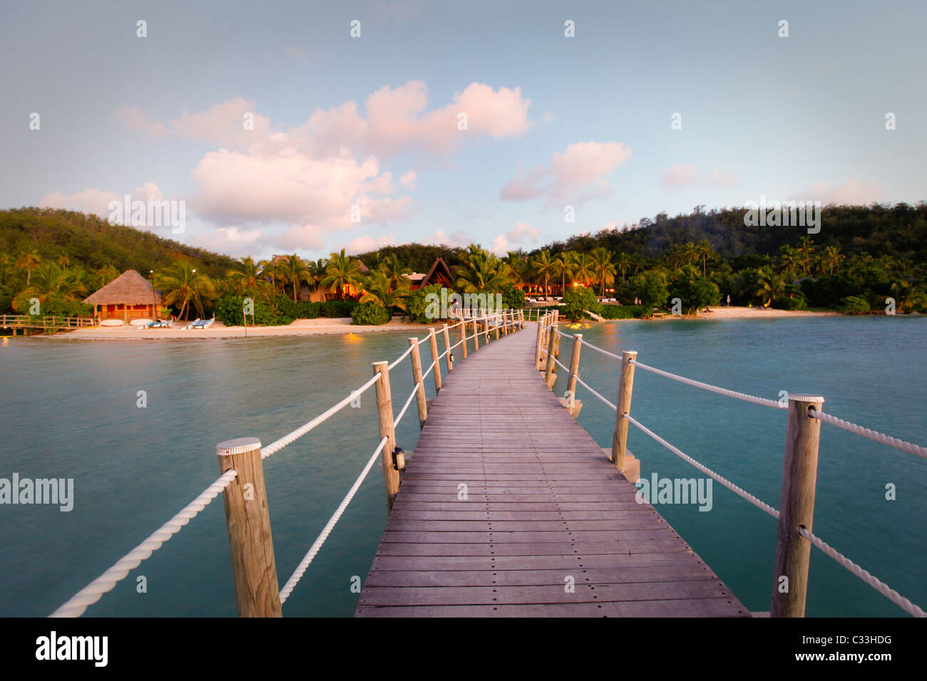 Likuliku Lagoon Resort, Malolo Island, Mamanucas, Isole Figi Foto Stock