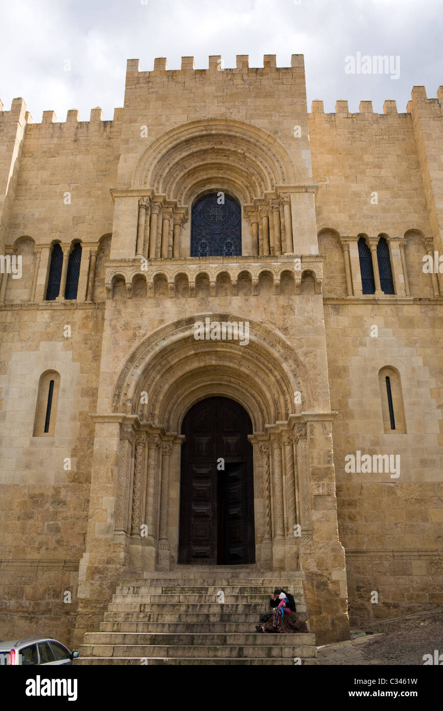 Se Velha, vecchia cattedrale, prima in Portogallo, Coimbra, Portogallo Foto Stock