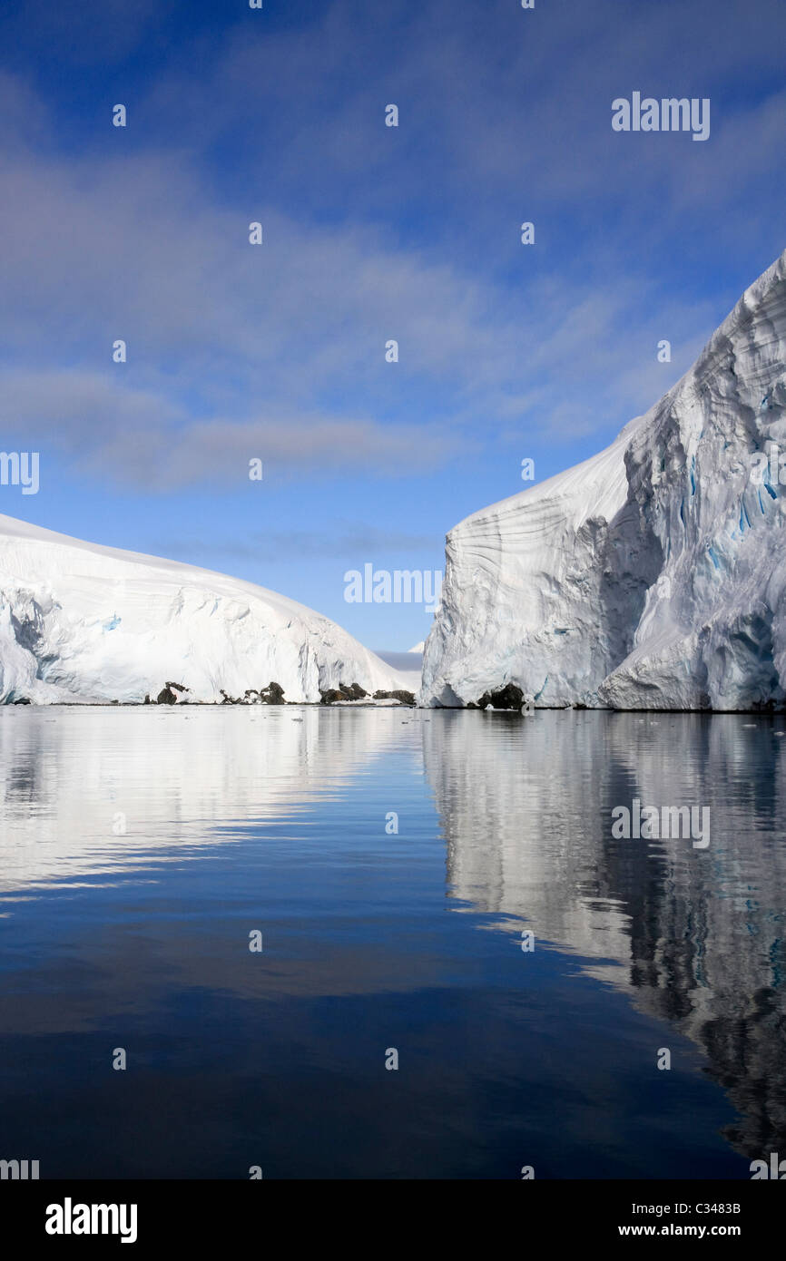 Per via navigabile in Melchior isole, Penisola Antartica, Antartide Foto Stock