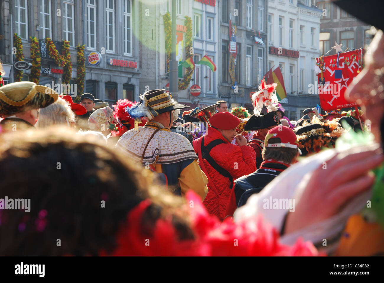 Folla di carnevale a Maastricht Paesi Bassi Foto Stock