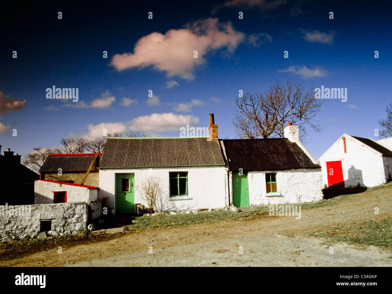 Co Antrim, Irlanda del Nord, Tradizionale Cottage Foto Stock