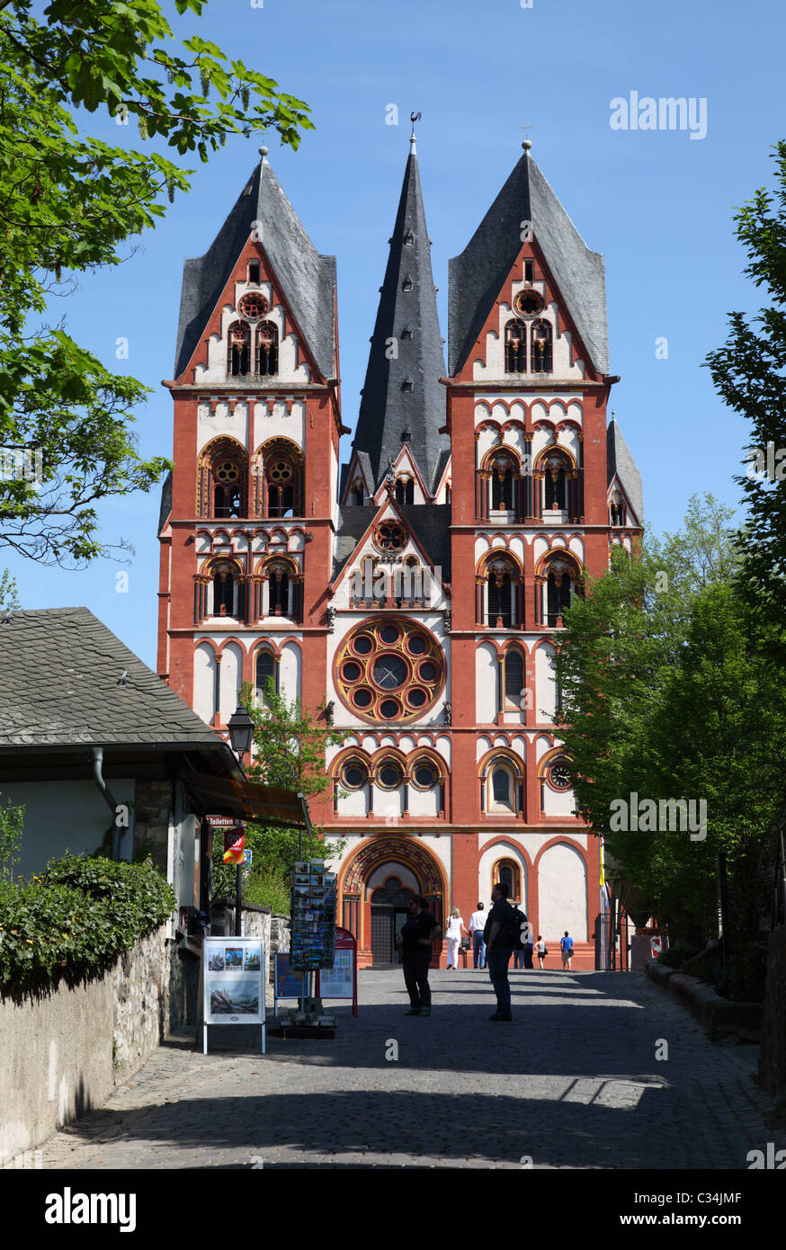 Cattedrale nel Limburgo (Limburger Dom), Hesse in Germania. Foto Stock