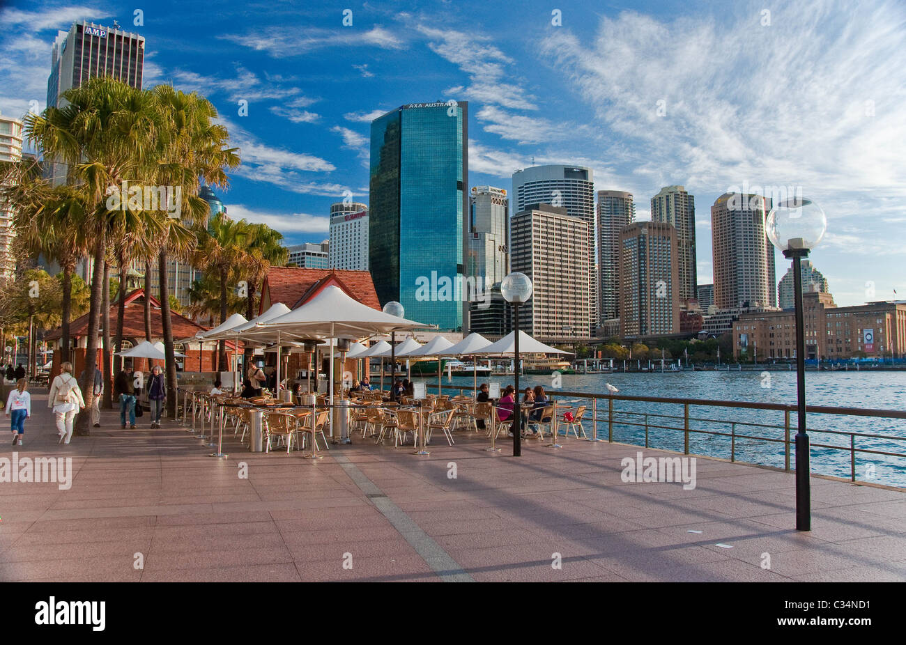 La baia e la skyline di Sydney, Australia Foto Stock