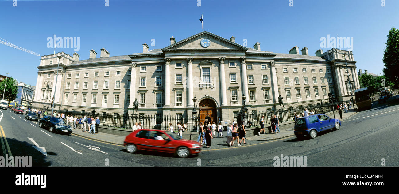 Dublino, Co Dublin, Irlanda, Trinity College Facciata anteriore Foto Stock
