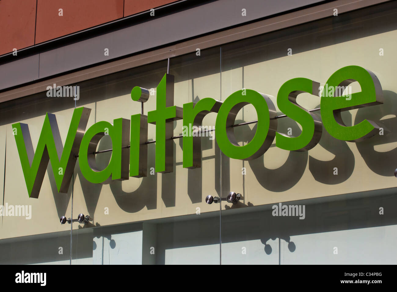 Un Waitrose segno dello Store Foto Stock