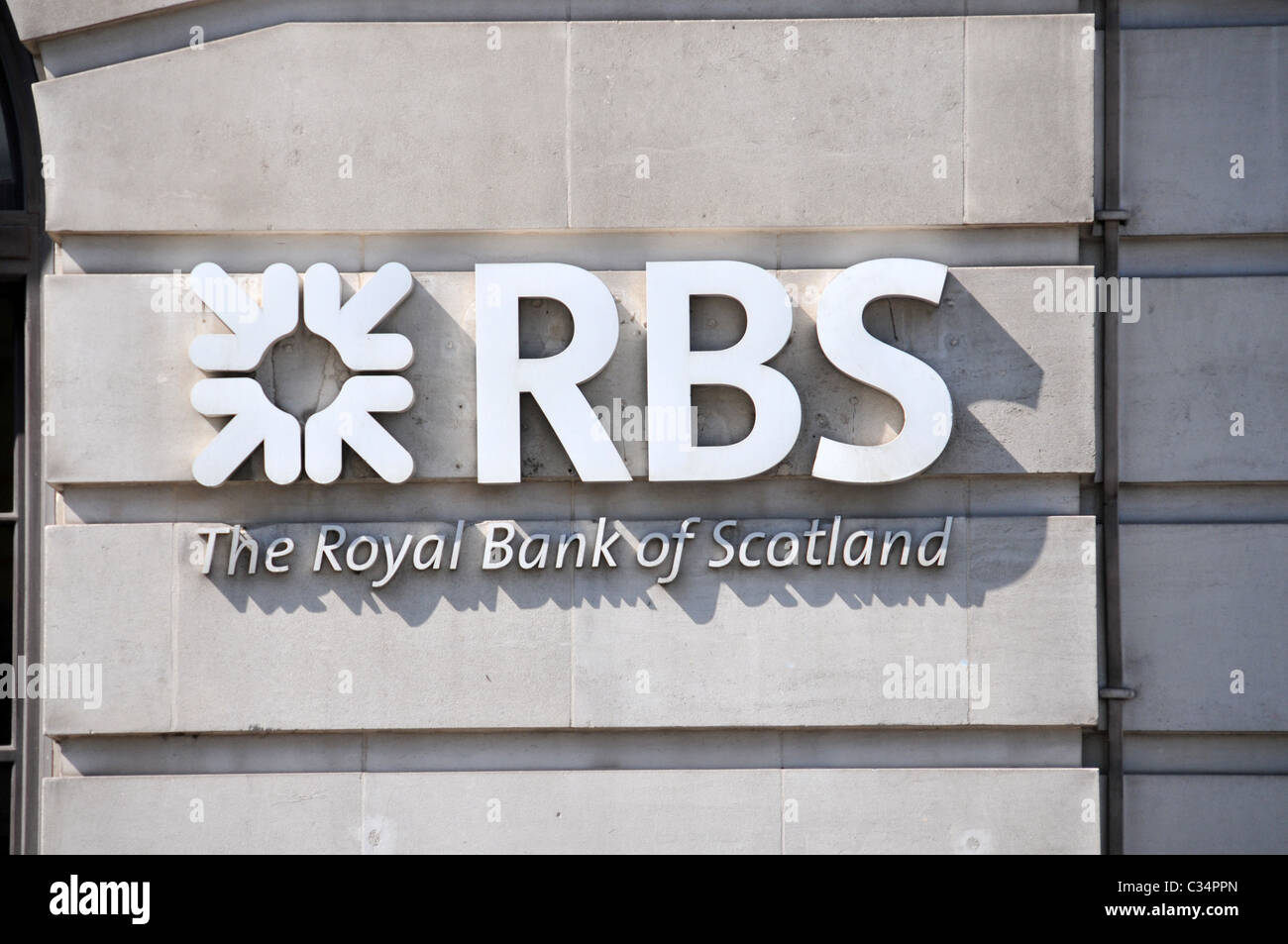 The Royal Bank of Scotland RBS banca logo bancario Foto Stock