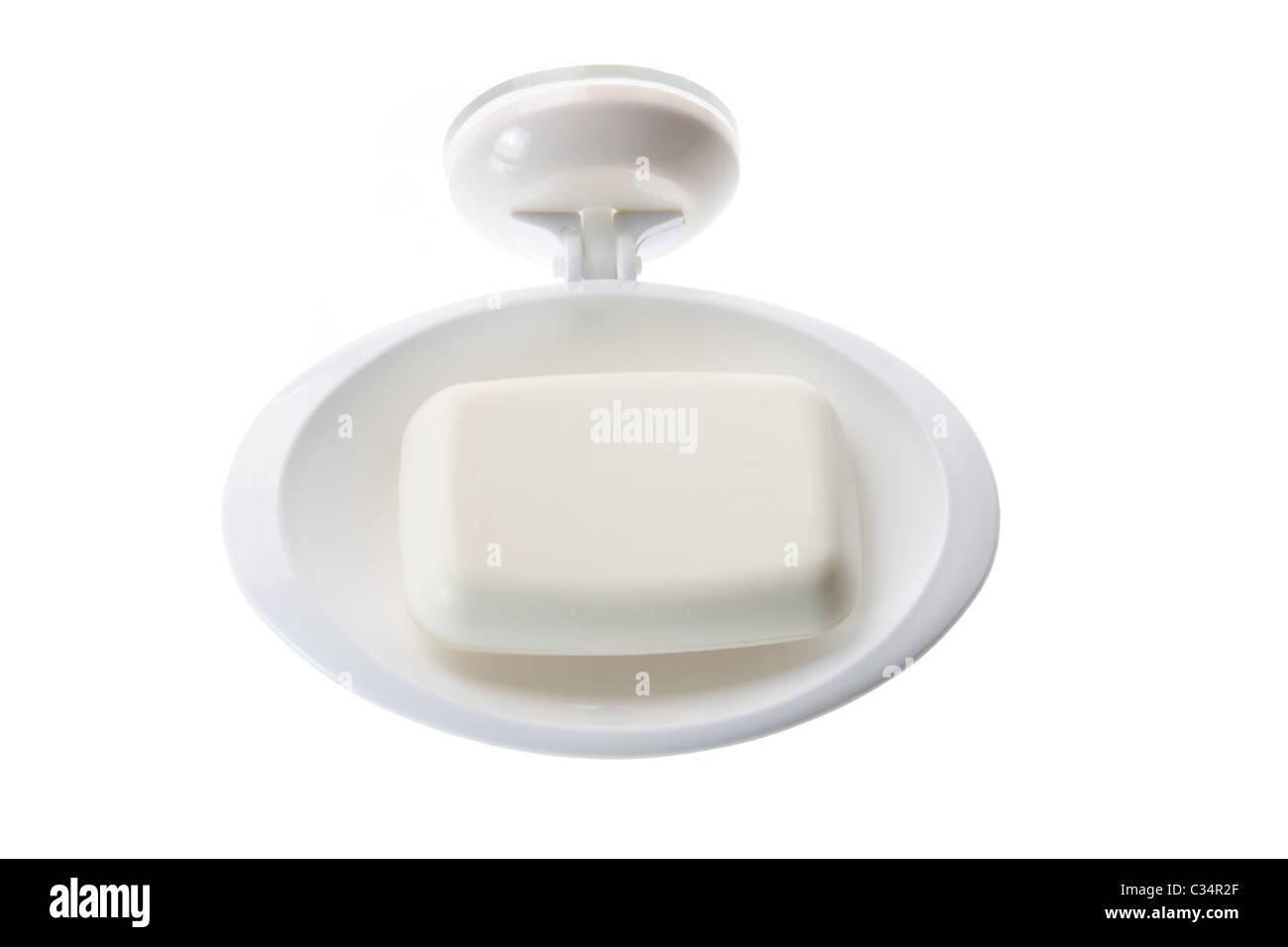 Barra di sapone sul portasapone Foto Stock