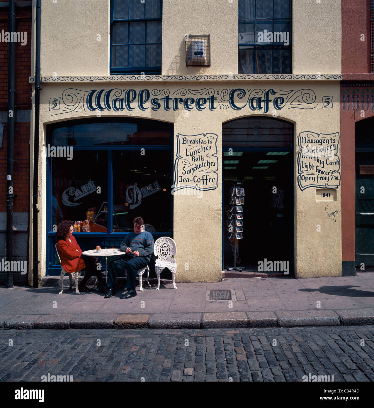 Temple Bar,Co Dublin , Ireland;esterno del Wallstreet Cafe Foto Stock