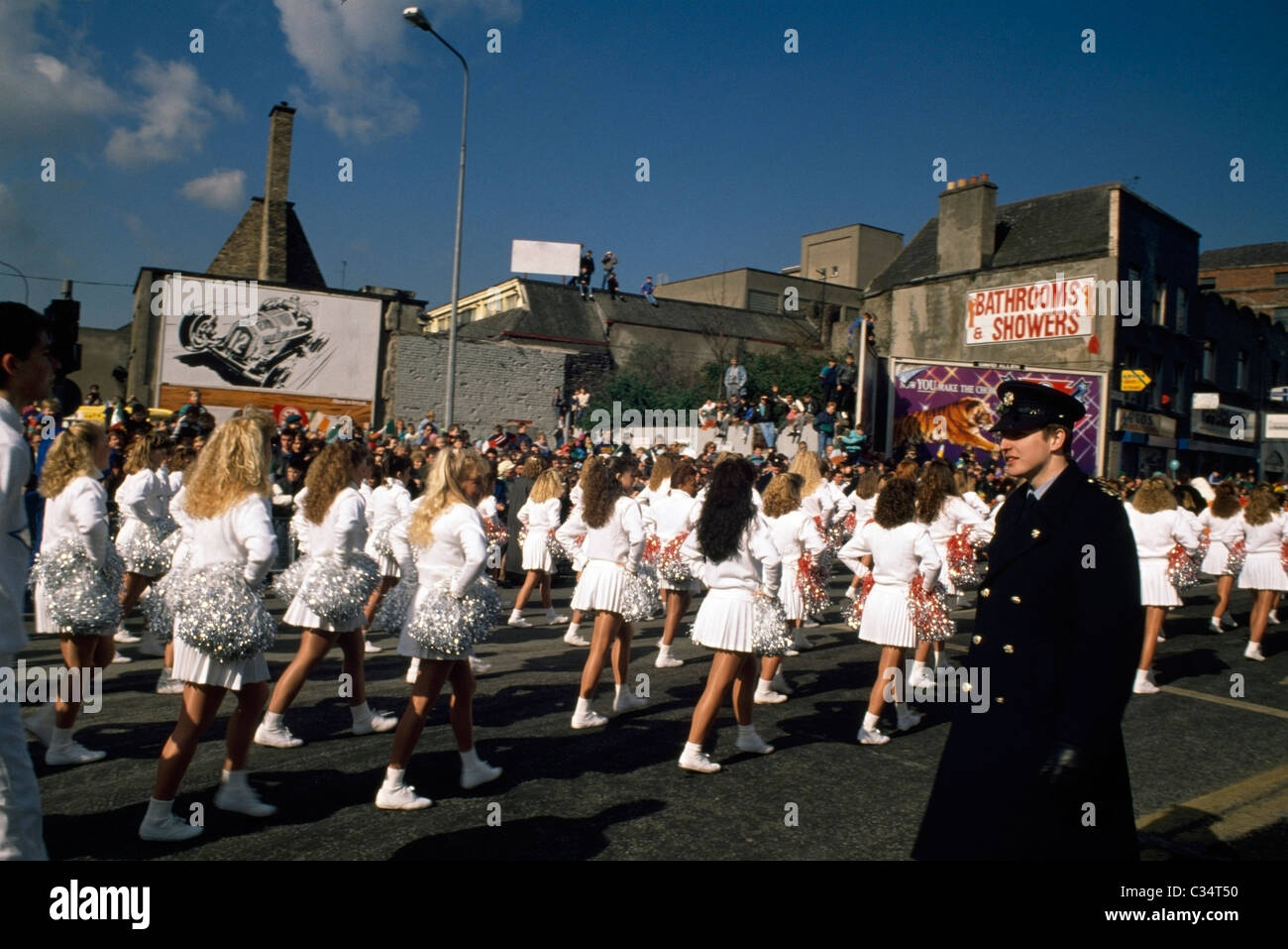 La festa di san Patrizio Parade, Dublin City, County Dublin, Irlanda Foto Stock