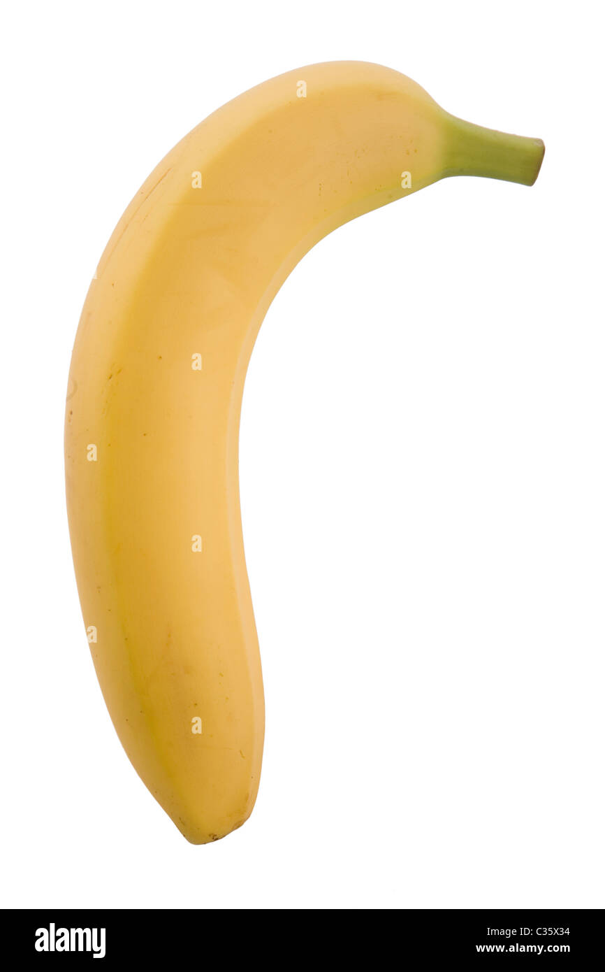 Vista frontale di giallo e di banane fresche Foto Stock