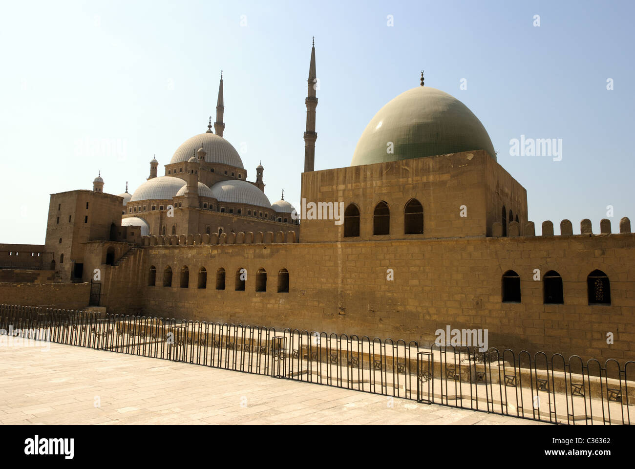 Muhammad Al-Nasir moschea e Muhammad Ali Moschea - Il Saladino Cittadella del Cairo del Basso Egitto Foto Stock