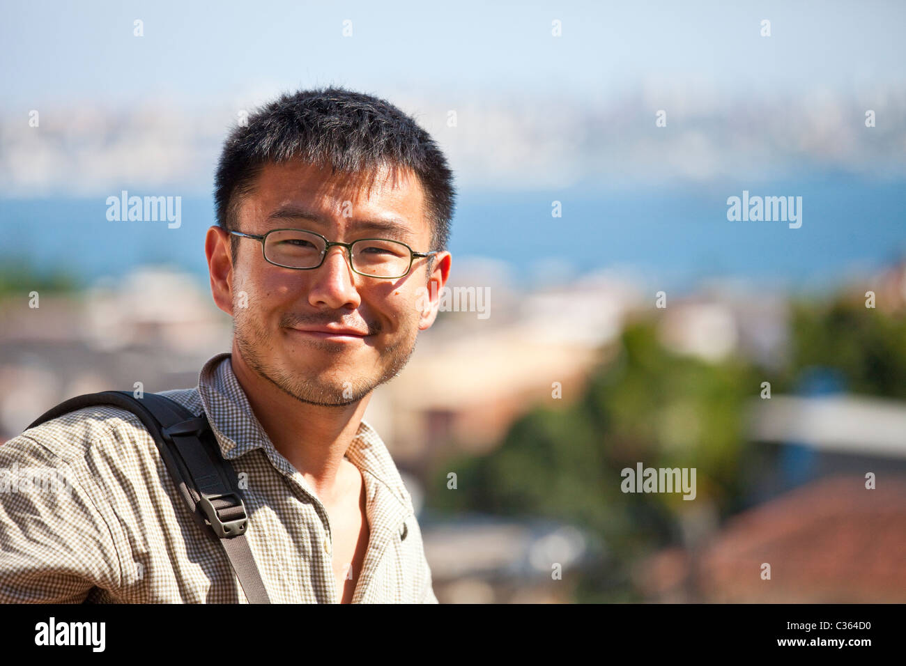 Il coreano American traveler in Salvador, Brasile Foto Stock